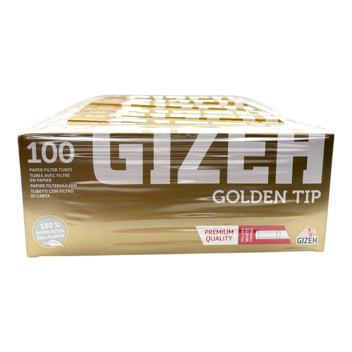 1000x Gizeh Premium Golden Tip Filter Tubes King Size