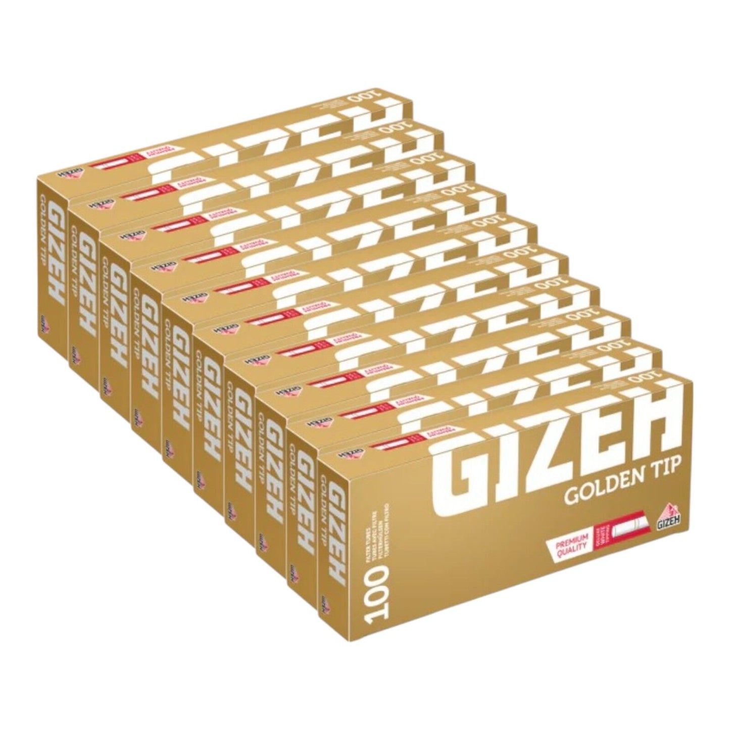 1000x Gizeh Premium Golden Tip Filter Tubes King Size