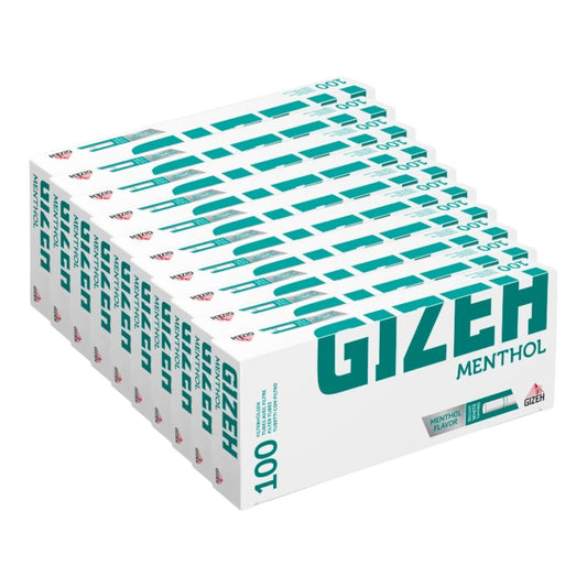 1000x Gizeh Premium Menthol Filter Tubes King Size Cork Tobacco Cigarette Green