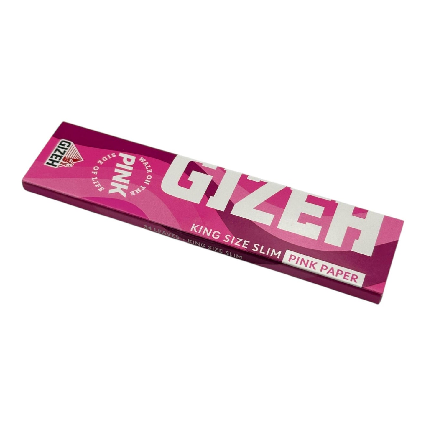 Gizeh King Size Slim Pink Rolling Papers Extra Fine 34 Leaves