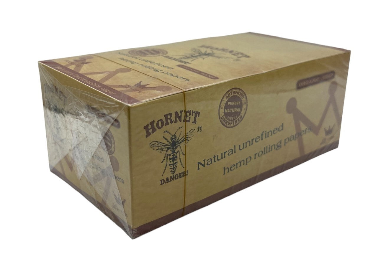 Box of 24 Hornet 1 1/4 Organic Unrefined Rolling Papers with Tips