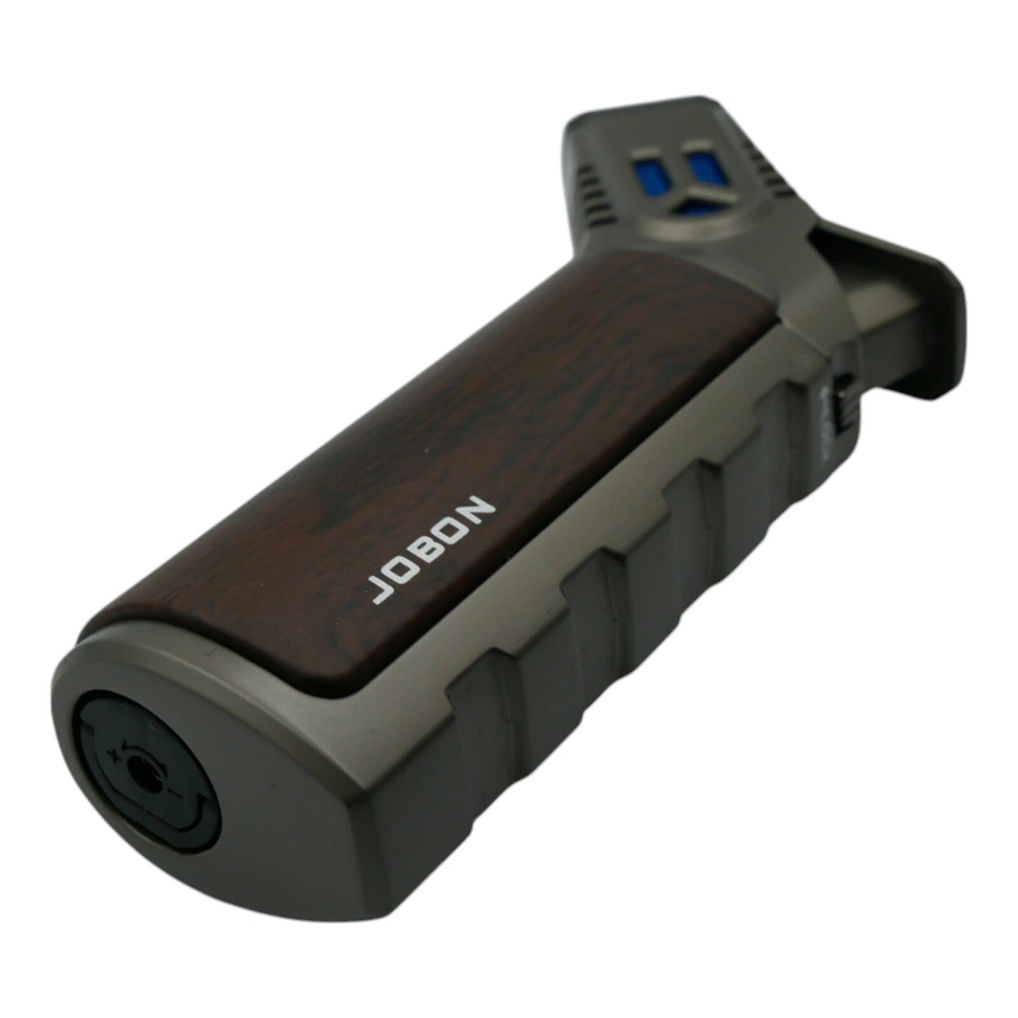 Jobon Grey Brown 4 Flame Jet Windproof Refillable Lighter