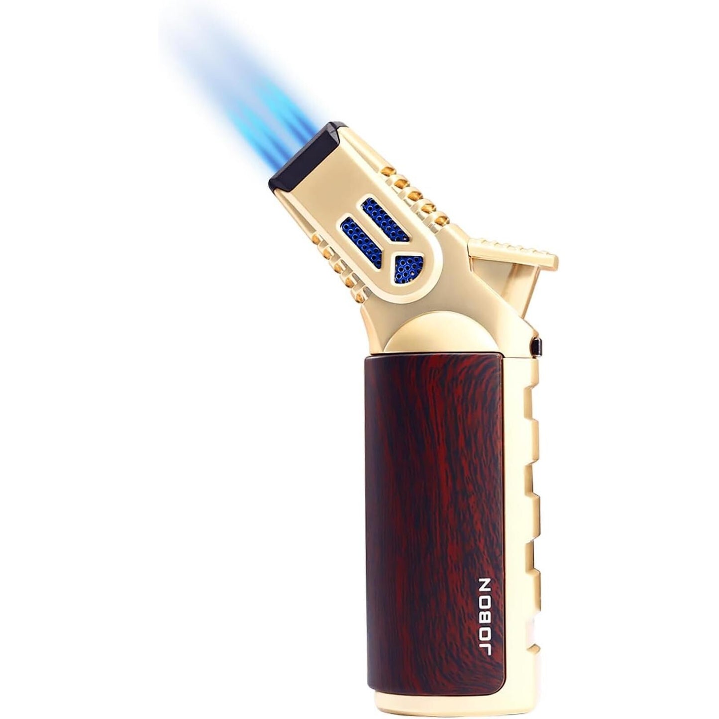 Jobon Golden Red 4 Flame Jet Windproof Refillable Lighter