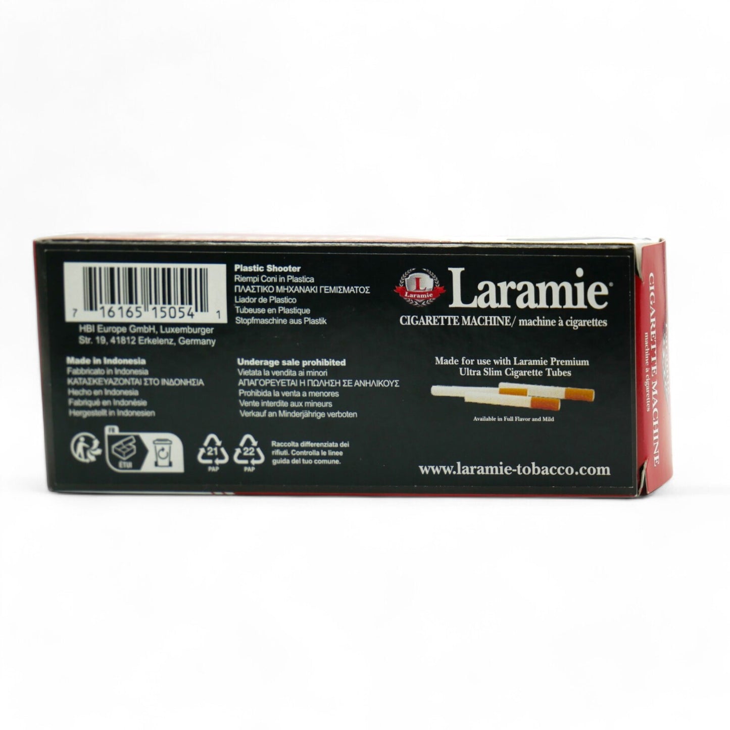 Laramie Ultra Slim 80mm Cigarette Rolling Injector Machine Smoking Tobacco