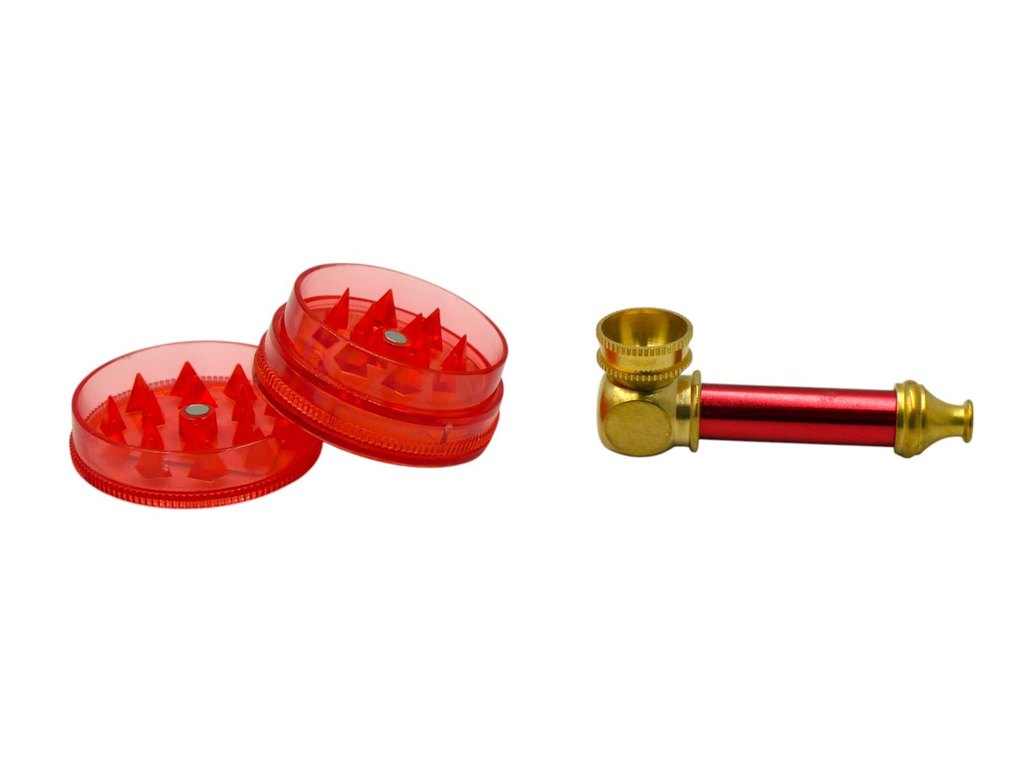 Mini Herb Grinder & Pipe Set - Assorted
