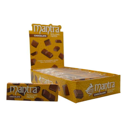 Box of Mantra 1 1/4 Size Chocolate Flavoured Rolling Paper