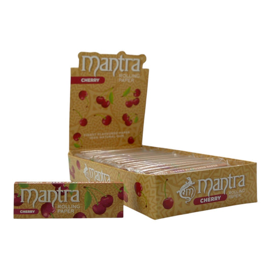 Box of Mantra 1 1/4 Size Cherry Flavoured Rolling Paper