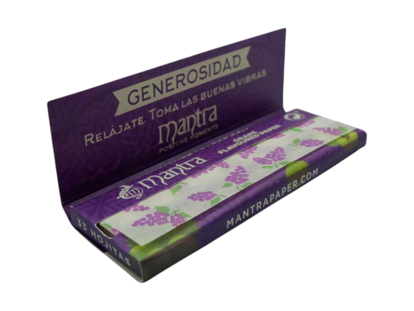 Box of Mantra 1 1/4 Size Grape Flavoured Rolling Paper