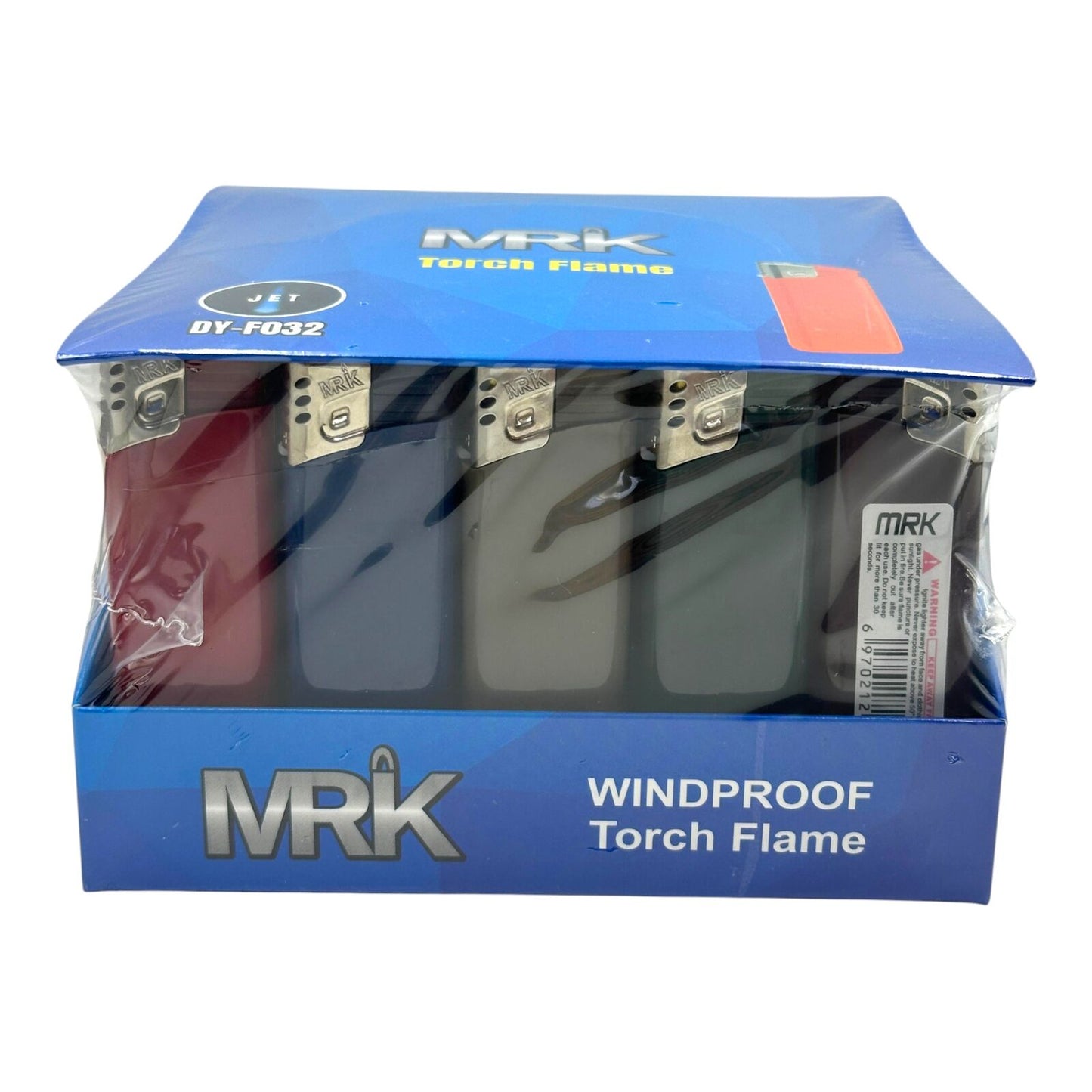 50 MRK Jet Torch Flame Lighters Refillable Adjustable Flame Windproof Mixed Box