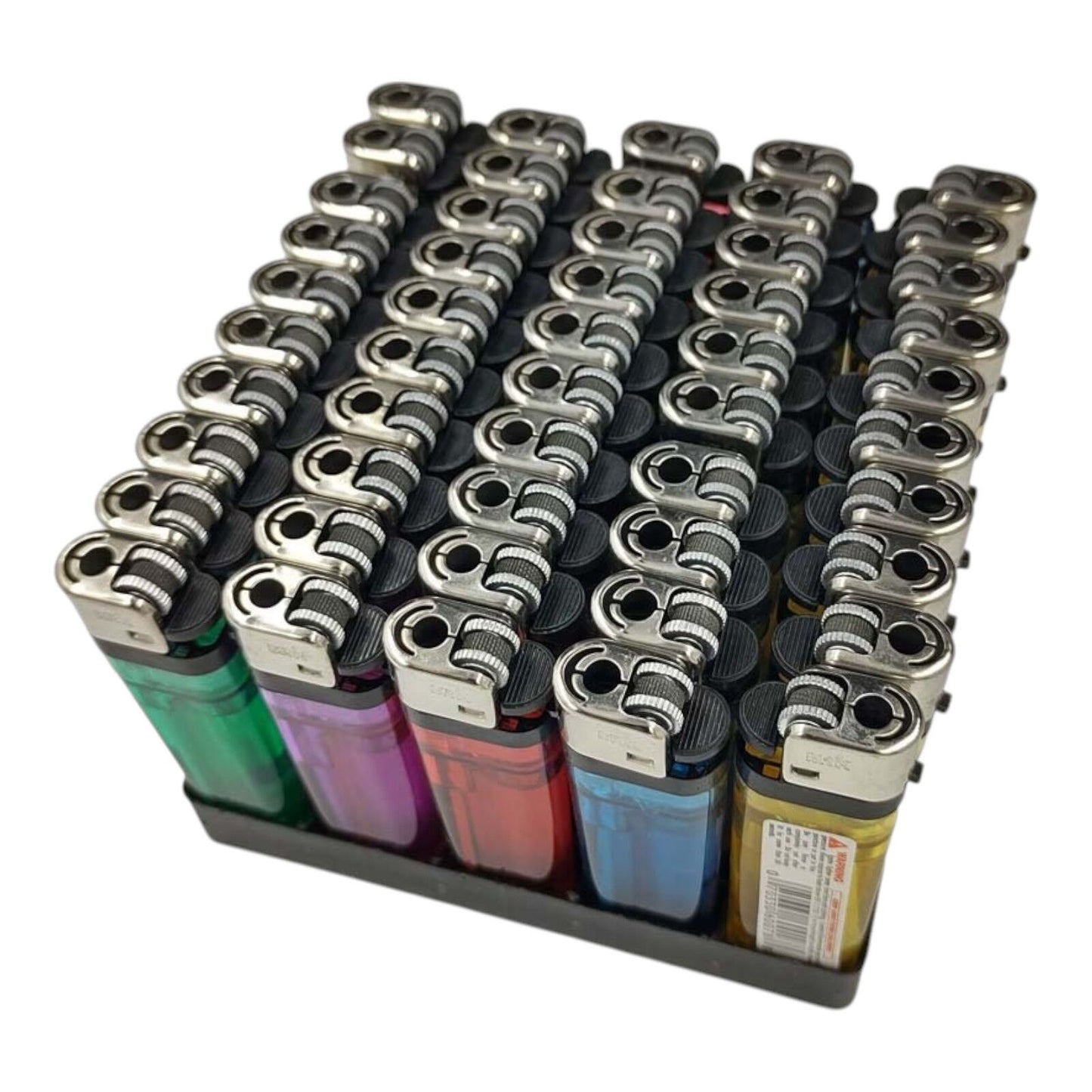 100 x Disposable Cigarette Lighters Durable Good Quality Bulk Assorted Colours