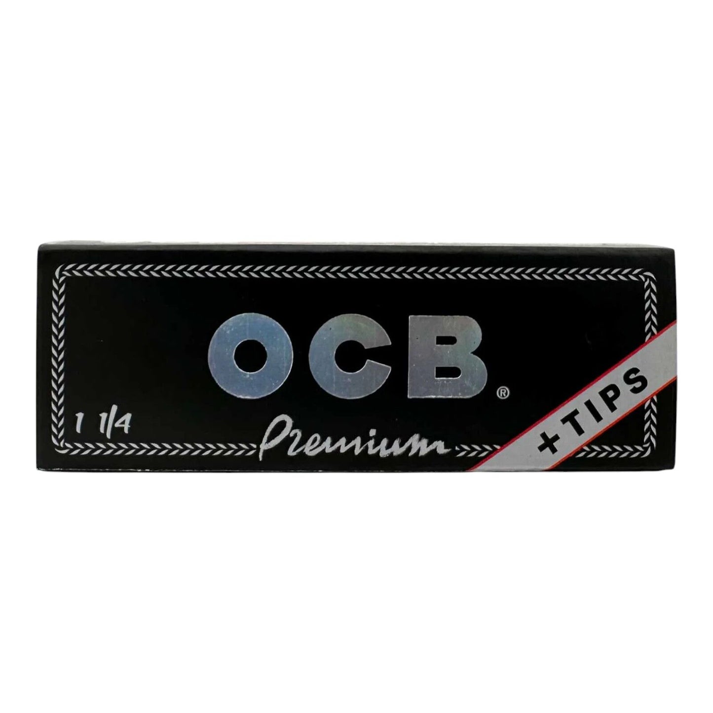Box of 24 OCB Premium Slim 1 1/4 Papers Tips 50 Leaves