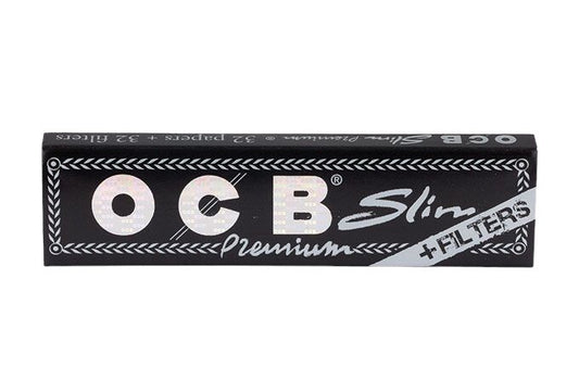 OCB Premium Slim KING SIZE Papers With Tips 32 Leaves & Tips Roll Paper Tobacco