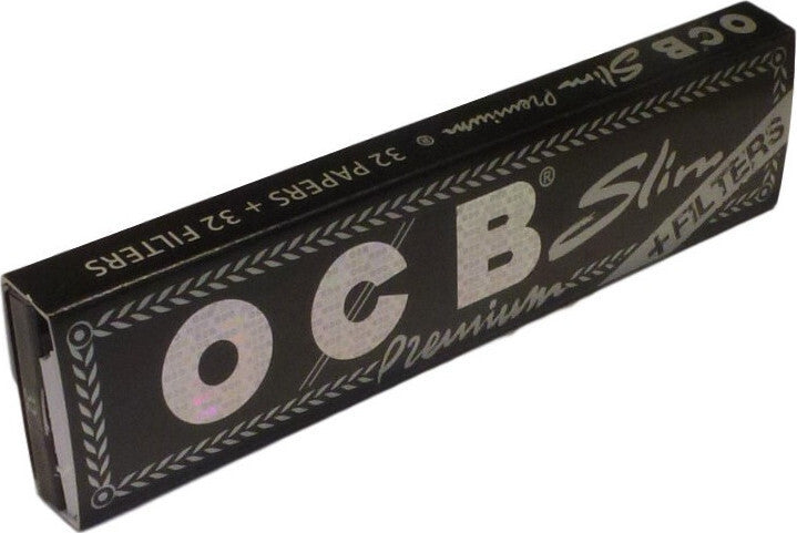 5 X OCB Premium Slim KING SIZE Papers With Tips 32 Leaves & Tips