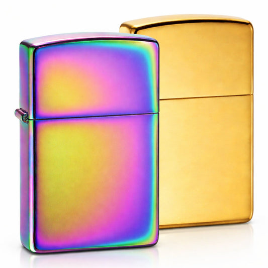 Rainbow and Gold Oil Lighters 2 Pack