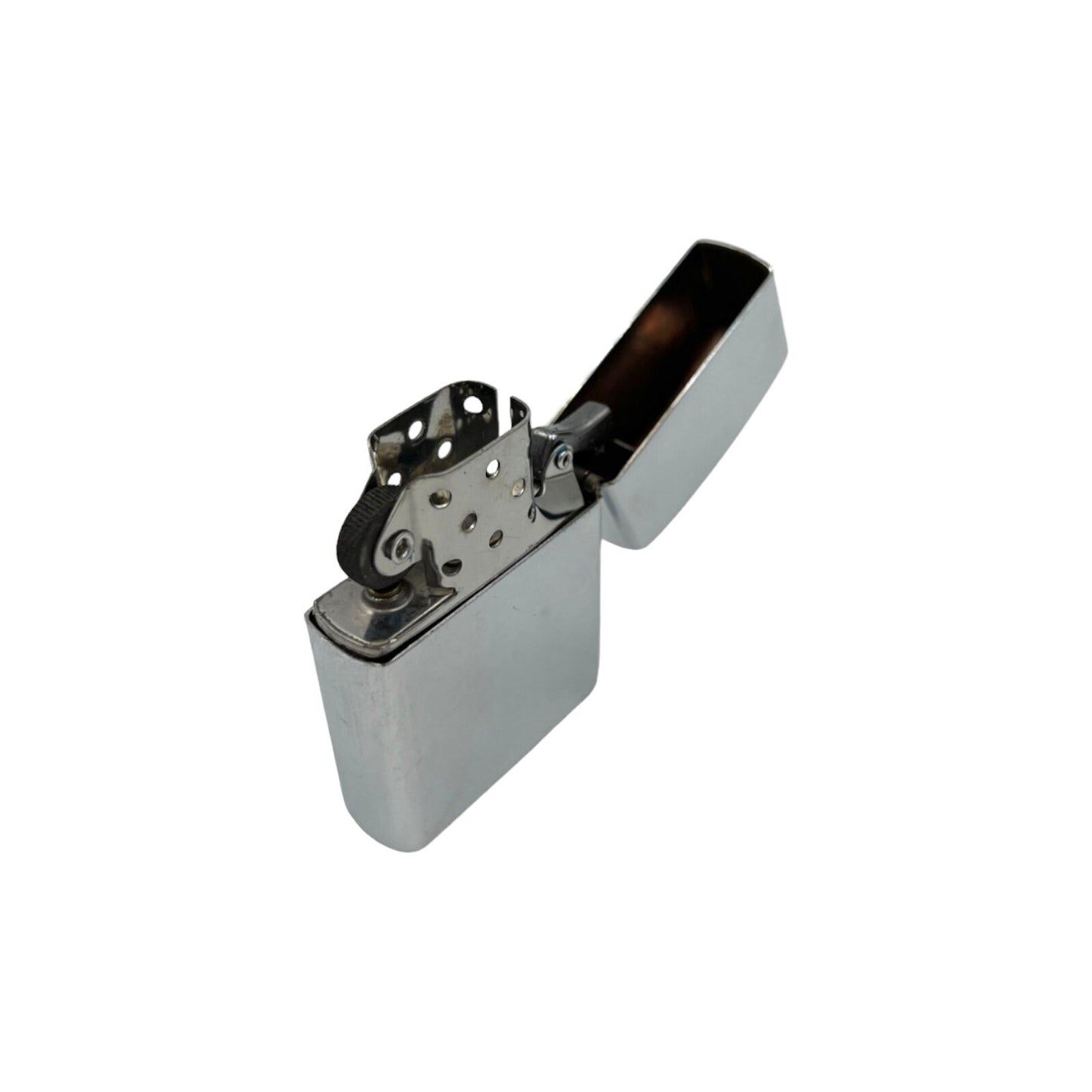 Silver Oil Lighter Metal Flip Top Windproof