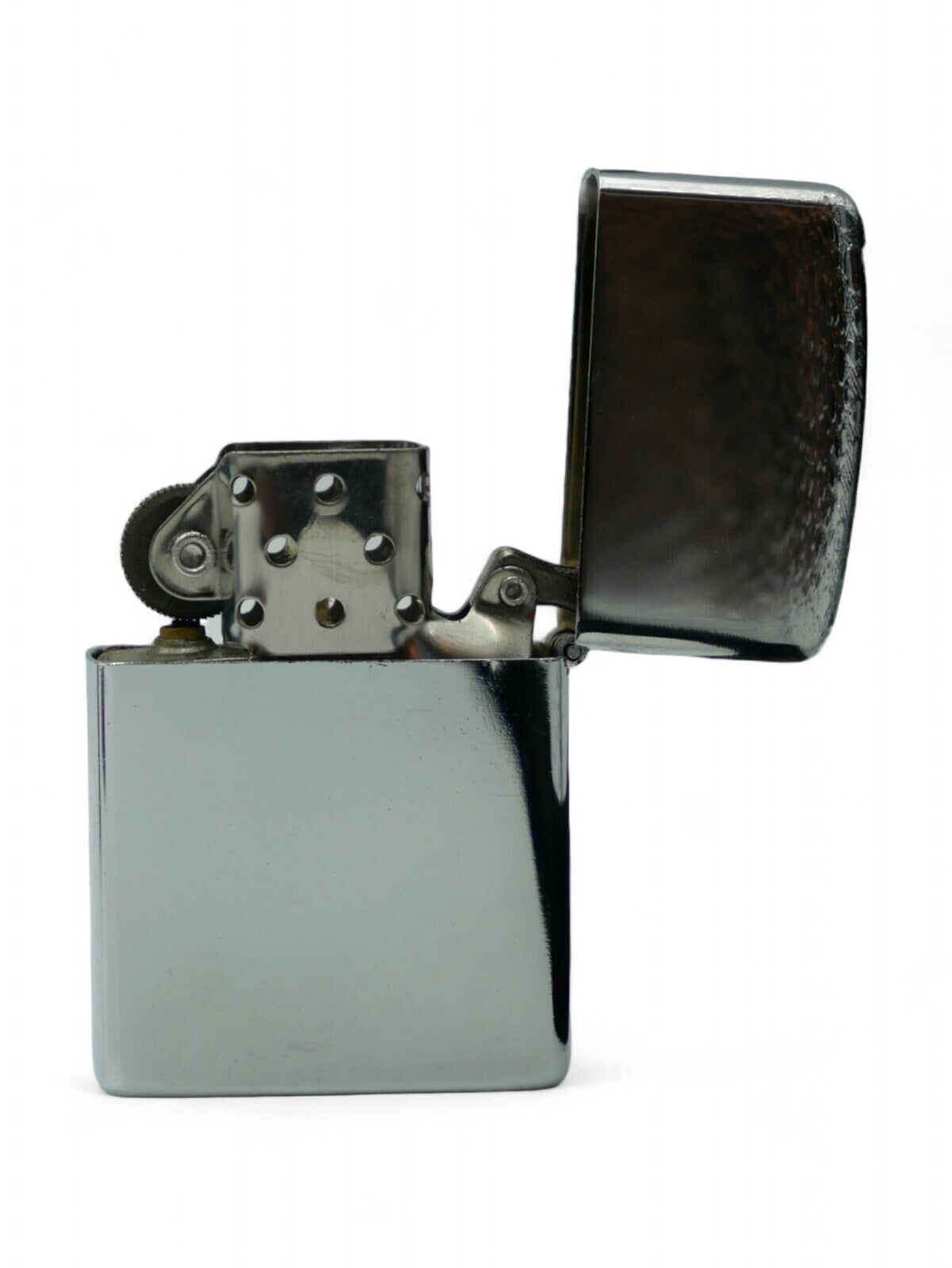 Silver Oil Lighter Metal Flip Top Windproof