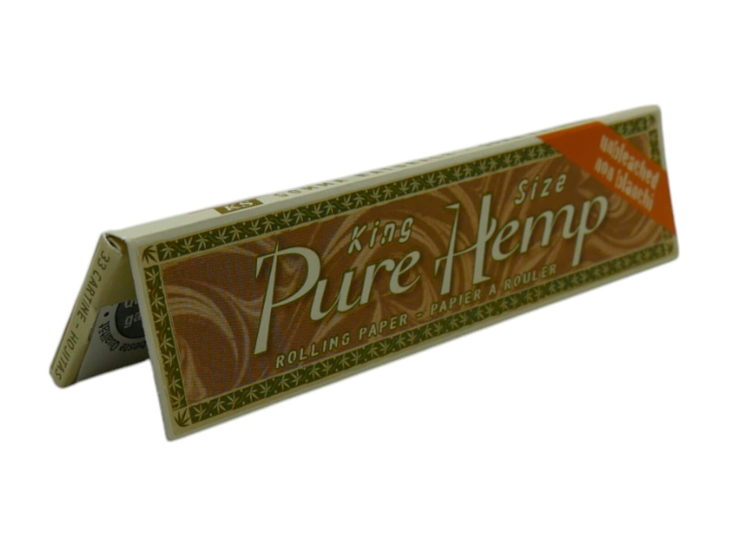 Pure Hemp Unbleached King Size Rolling Papers - 33 Leaves
