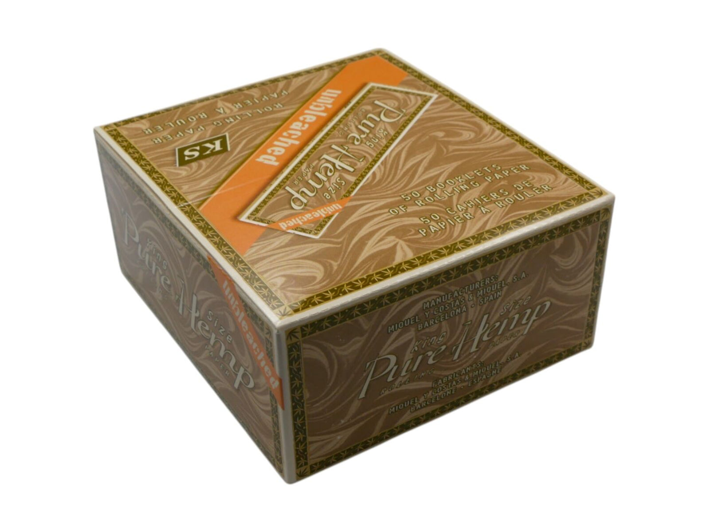 Box of Pure Hemp Unbleached King Size Rolling Papers