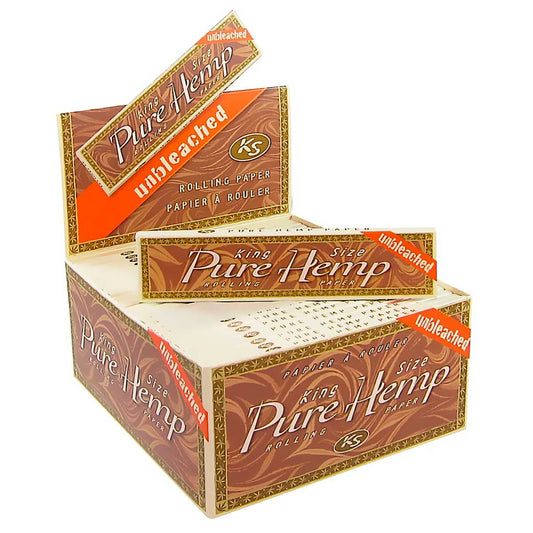 Box of Pure Hemp Unbleached King Size Rolling Papers