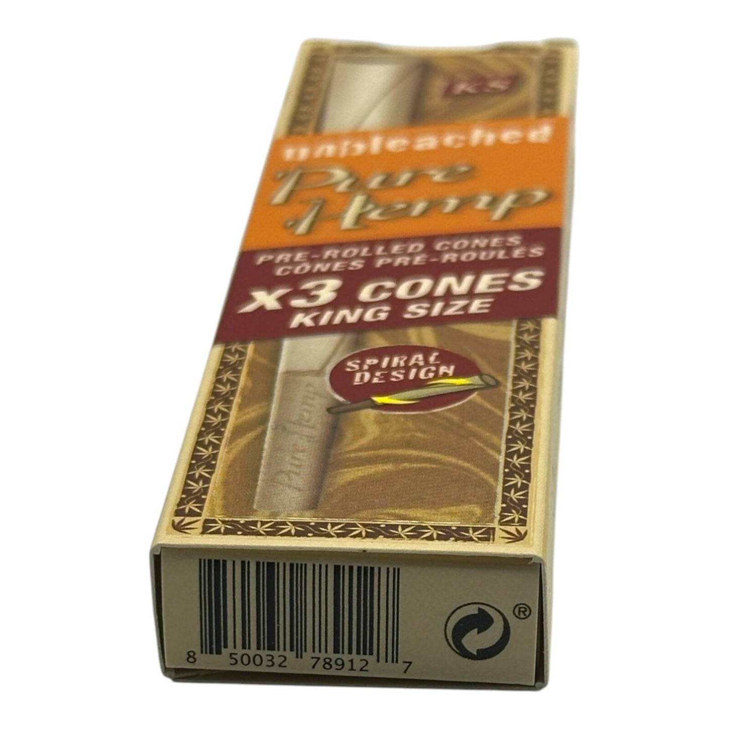 Pure Hemp King Size Pre Rolled Cones Unbleached 3 Cones