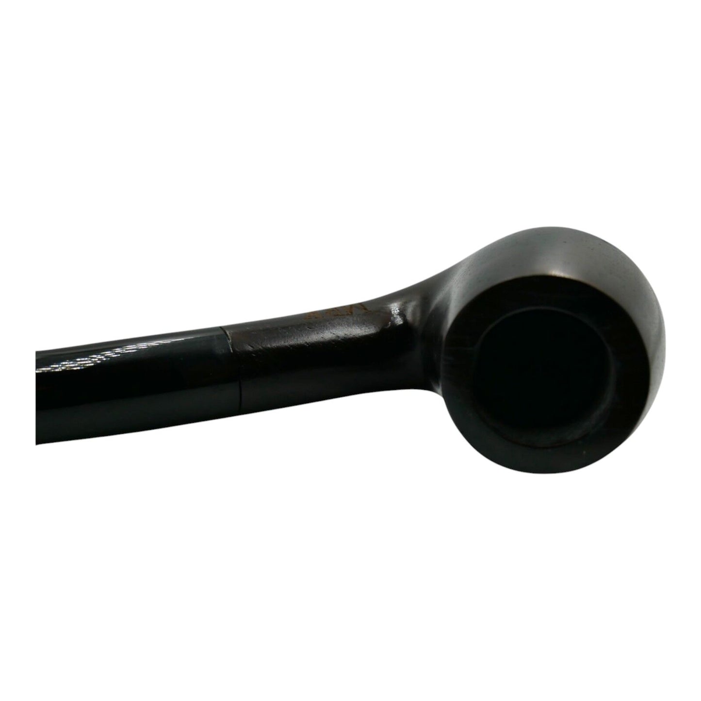 Classic Black Wood-Style Tobacco Pipe With Stand