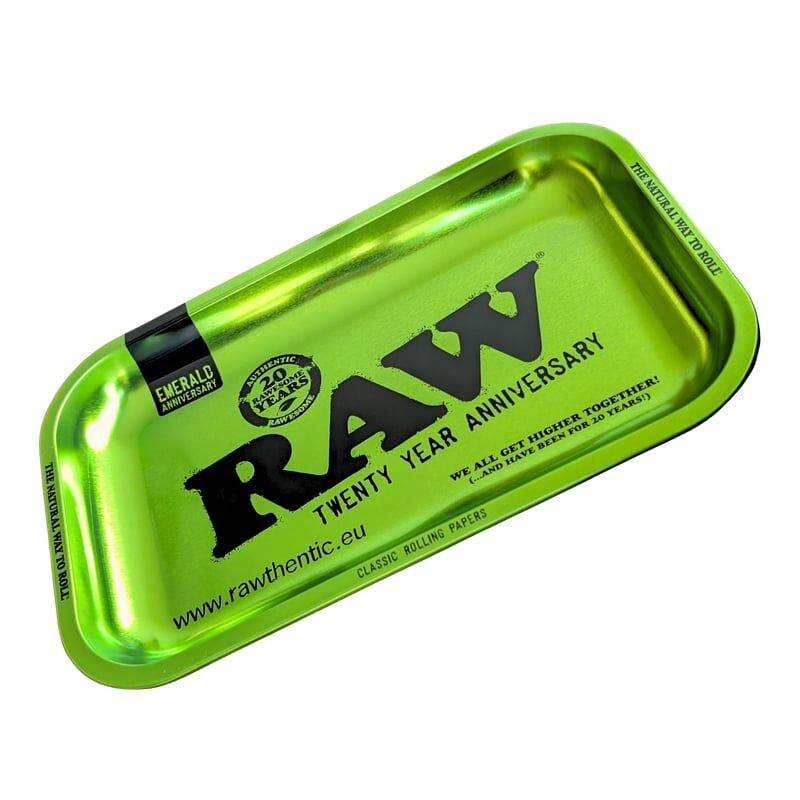 Raw Rolling Tray Emerald Green 20th Anniversary Edition (28x18cm)