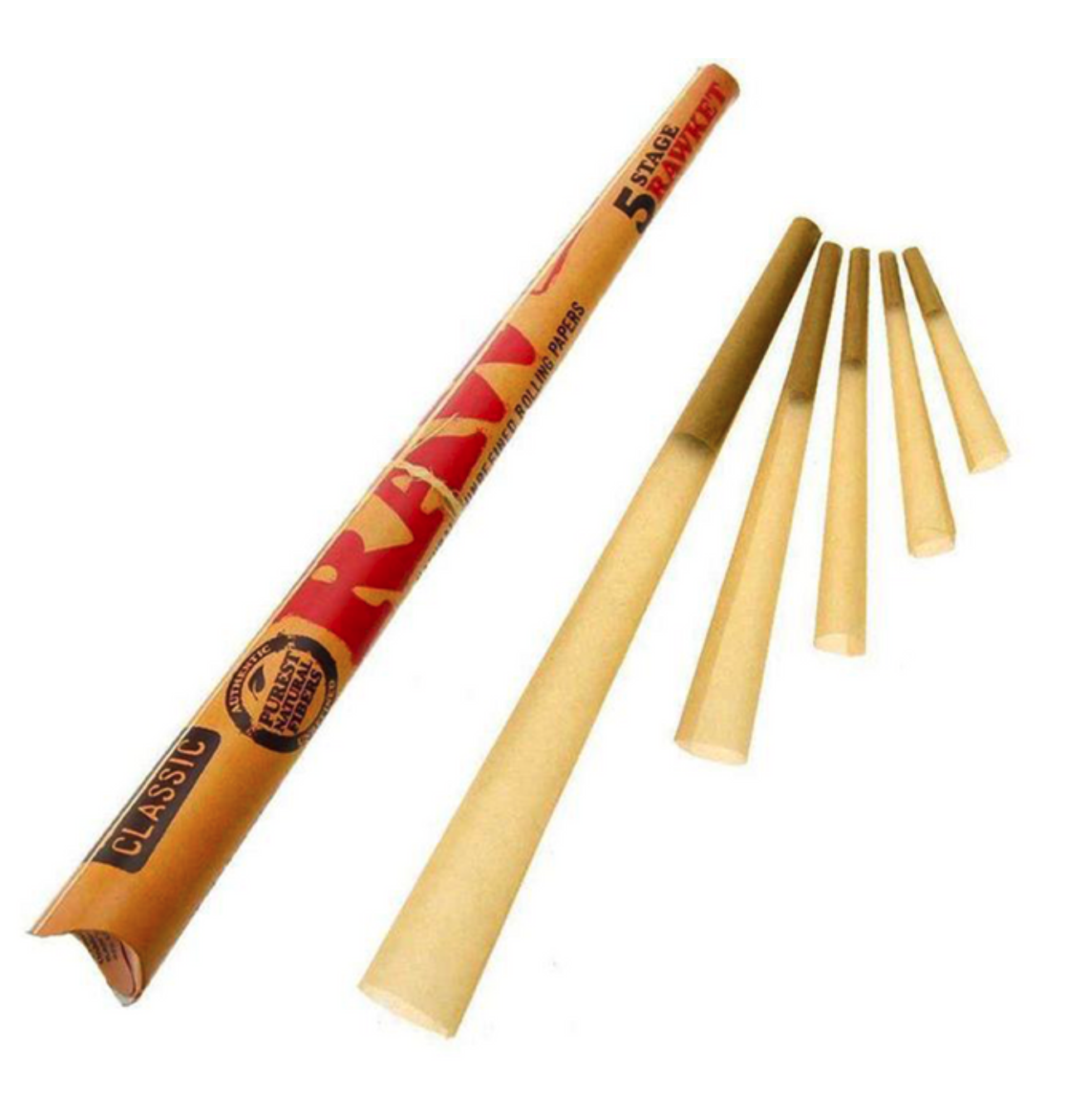 5 Packs Raw 5 Stage Rawket Cone Sets from 1 1/4 Kingsize to Supernatural