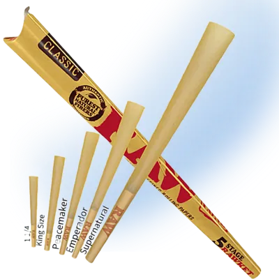 Raw 5 Stage Rawket Cone Sets from 1 1/4 Kingsize to Supernatural