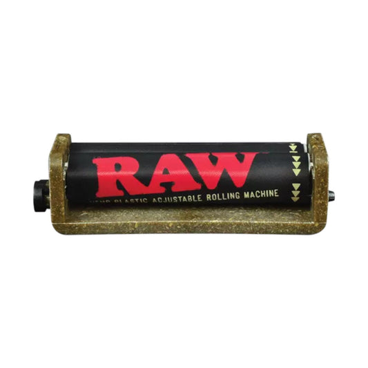 70mm - RAW Black Hemp Eco Plastic Tobacco 2 Way Machine Roller