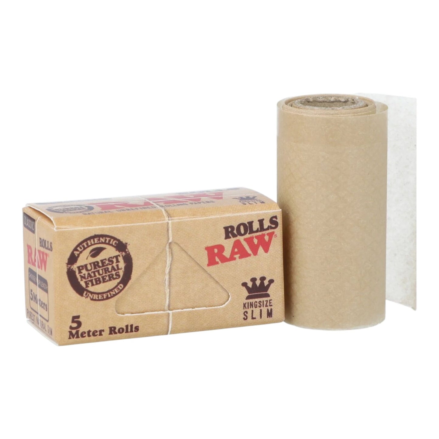 RAW Classic Kingsize Slim 5 Meter Rolls (4 Pack)