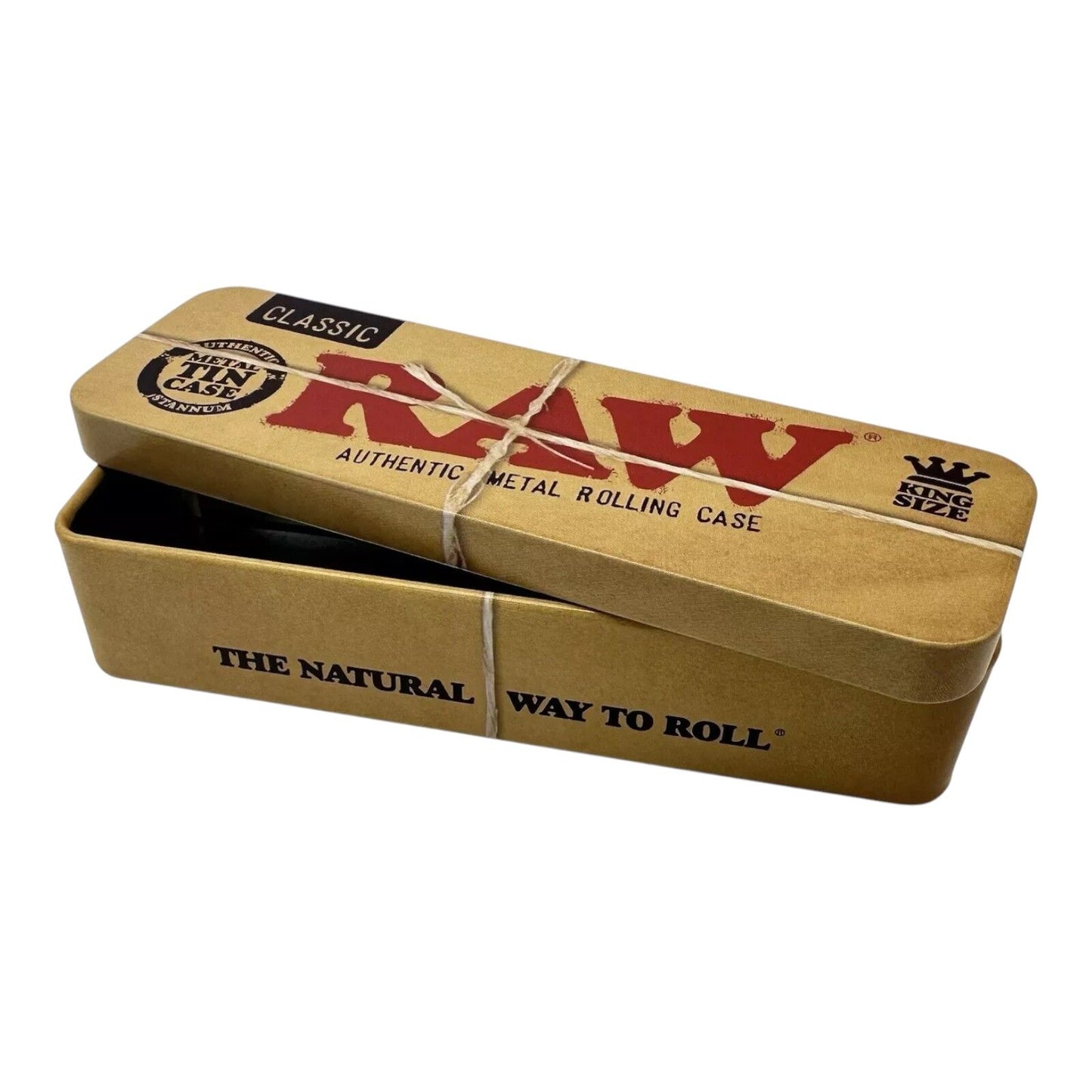 RAW Combo Kit Rolling Tray Papers Grinder Tips Storage Tube Roller King Size