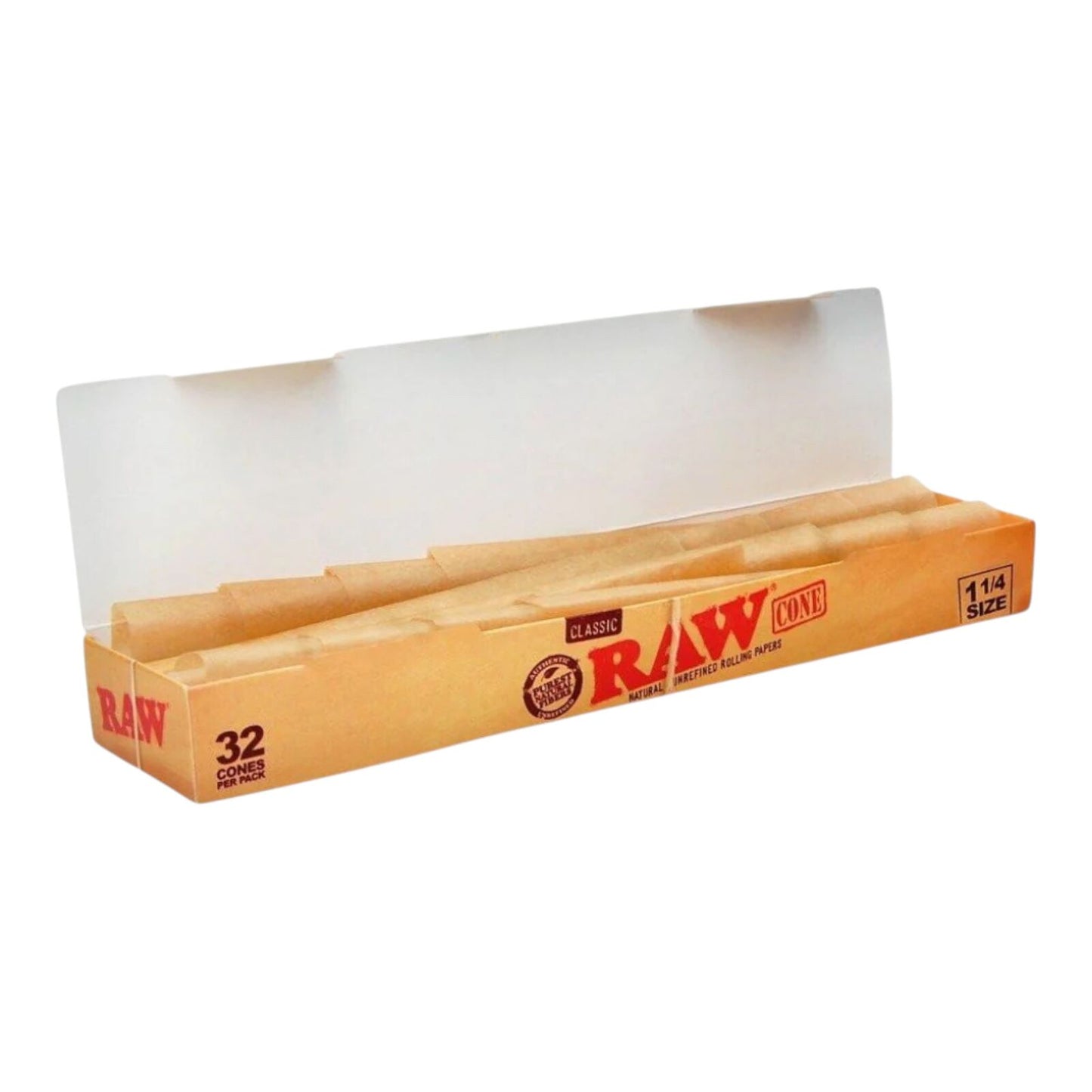 2 x Raw Classic 1 1/4 King Size Pre Rolled Paper Cones 32 Pack + Cone Loader