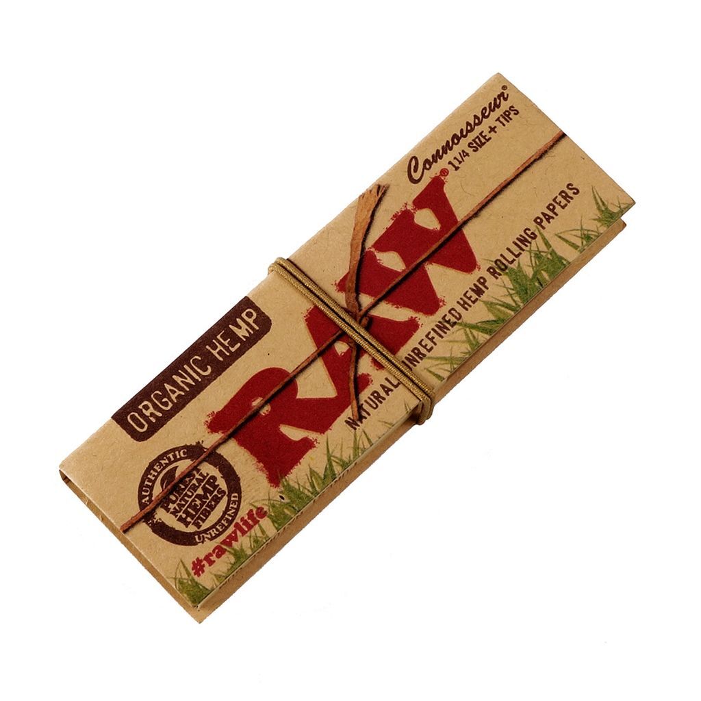 3 x RAW Organic Hemp 1 1/4 Papers with Tips
