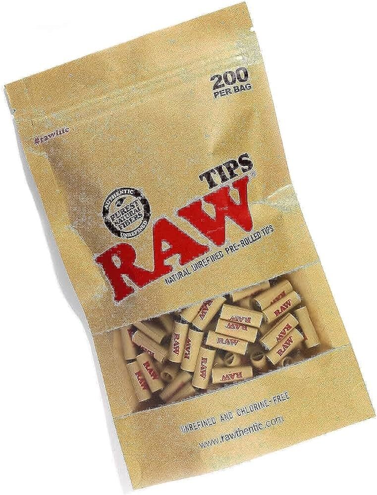 3 x 200 RAW Natural Paper Tips Pre Formed Paper Tips - 600 Total