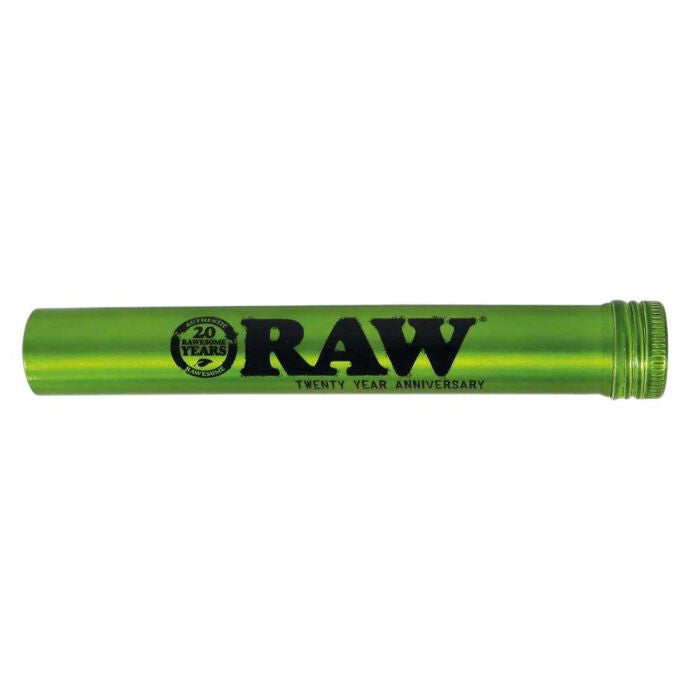 RAW Emerald Green 20th Anniversary Edition Metal King Size Cone Storage Tube - Airtight Screw Top fo