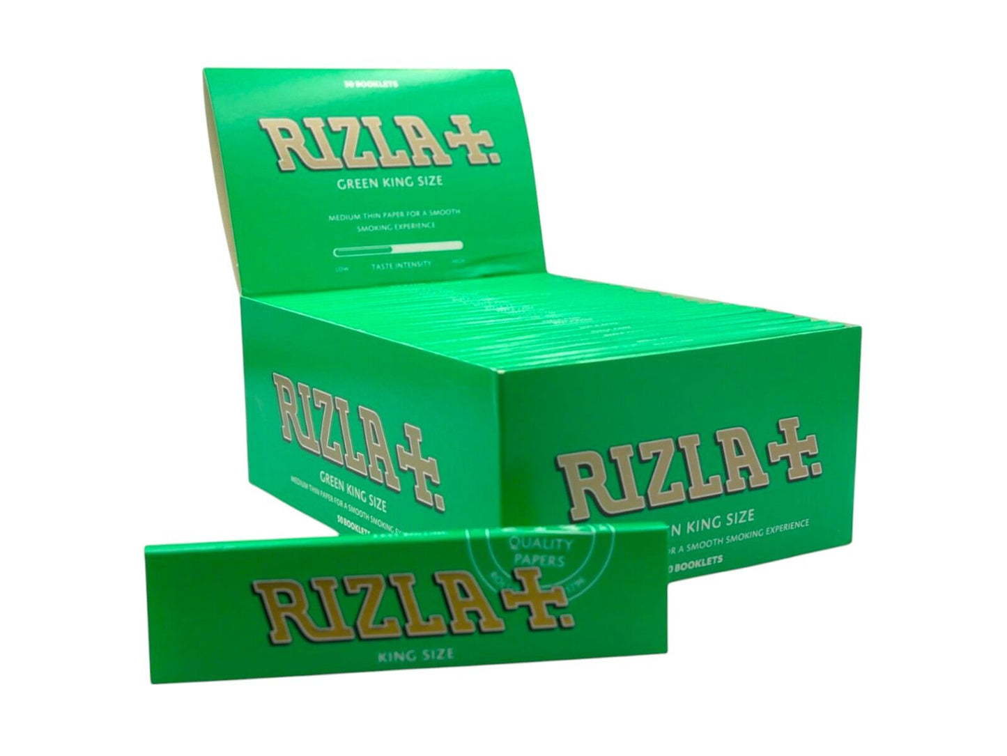 Box of Rizla Green King Size Medium Thin Paper