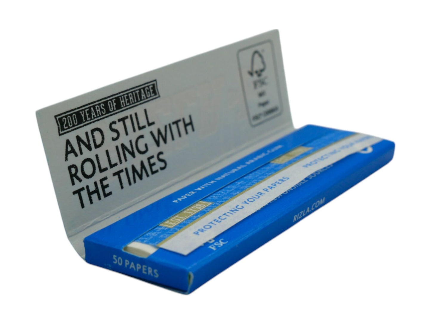 1 x Rizla Regular Size Thin Blue Slim Natural Rolling Papers