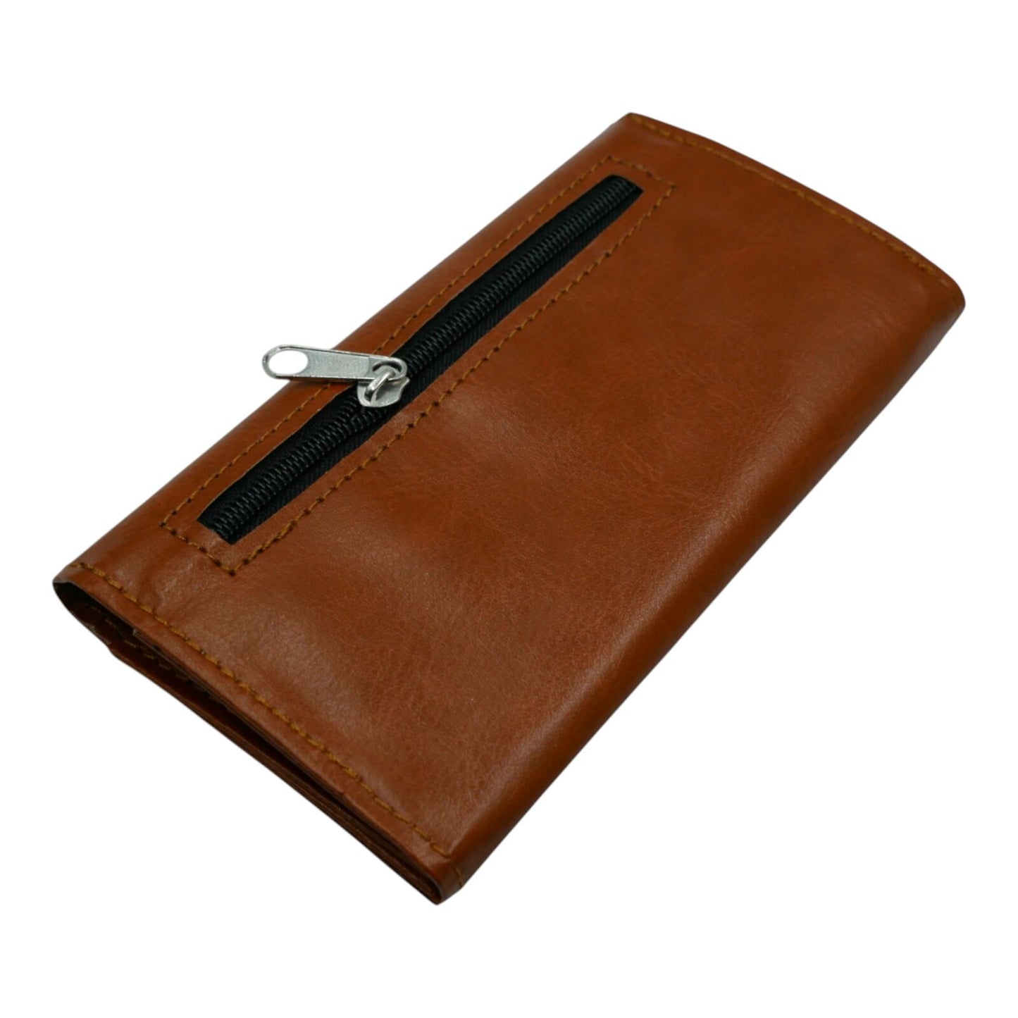 Tan Tobacco Smoking Pipe Bag Cigar Carry Pouch Case Snap Zipper Paper Slot