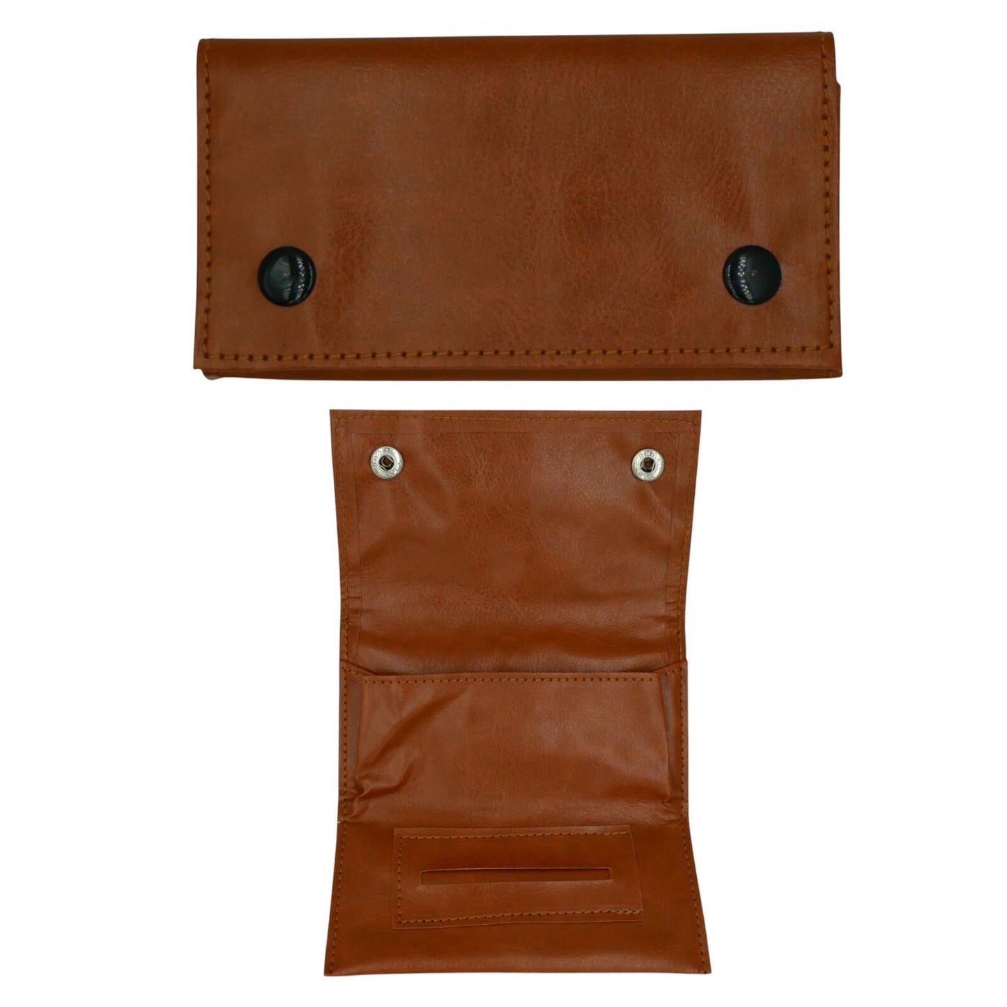 Tan Tobacco Smoking Pipe Bag Cigar Carry Pouch Case Snap Zipper Paper Slot