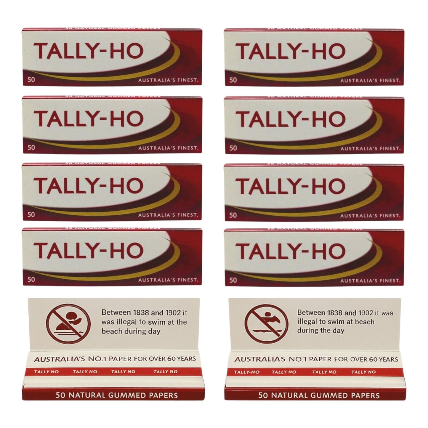 10 x Tally-Ho Cigarette Rolling Paper - 500 Leaves