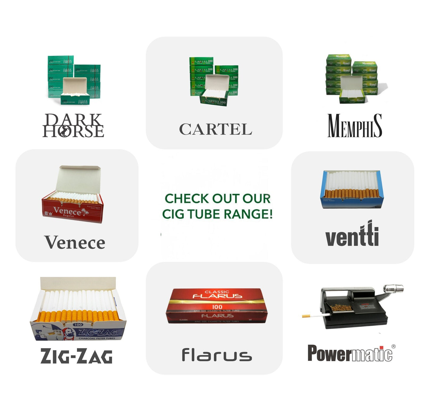 1000x Ventti Menthol Filter Tubes Cork Tobacco Cigarette Green