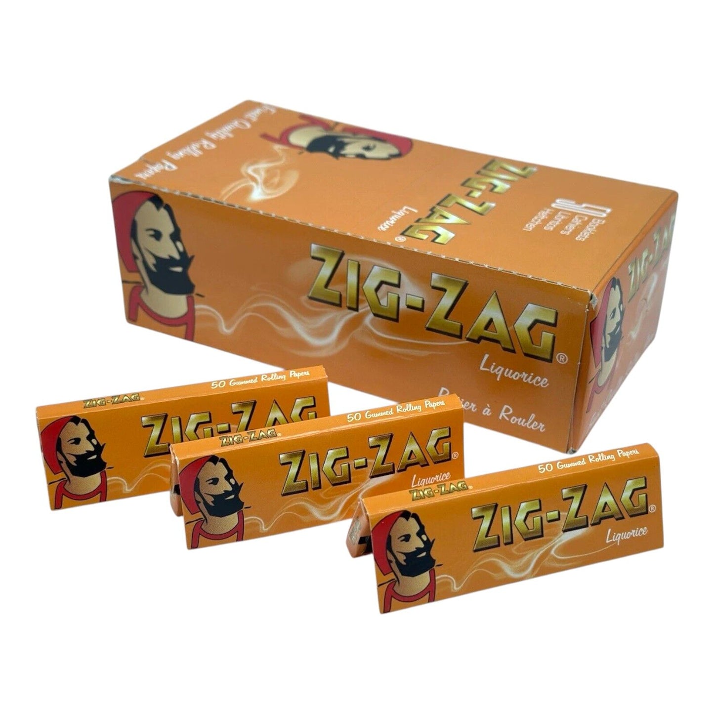 BOX of 50 Zig Zag Liquorice Rolling Papers 2500 Leaves