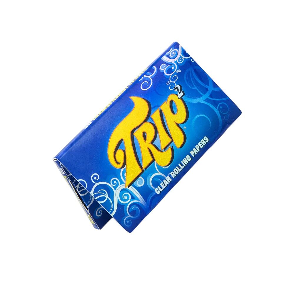 Trip Clear Rolling Papers 1 1/4 Size Slim Natural Smoking - 50 Leafs Per Booklet