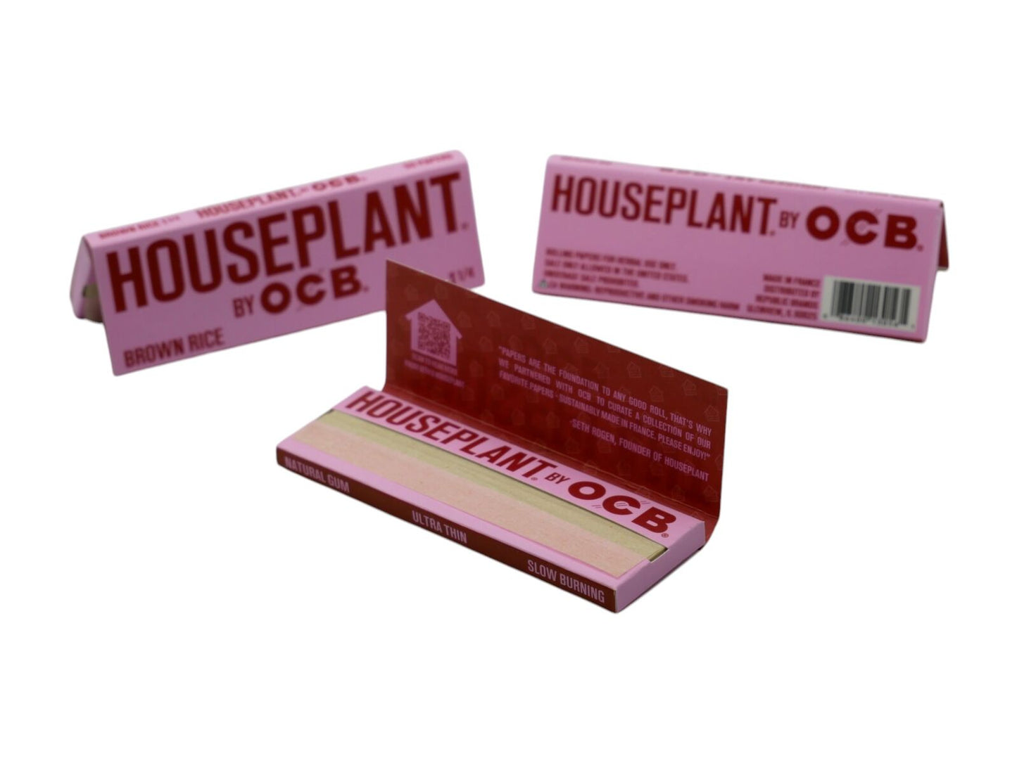 1 x Houseplant OCB Brown Rice 1 1/4 Rolling Papers by Seth Rogan - 50 Leaves