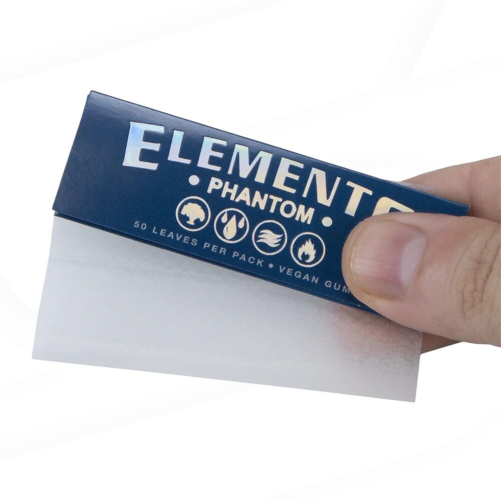 1 x Elements Phantom 1 1/4 Size Rolling Paper Vegan Gum - 50 Leaves