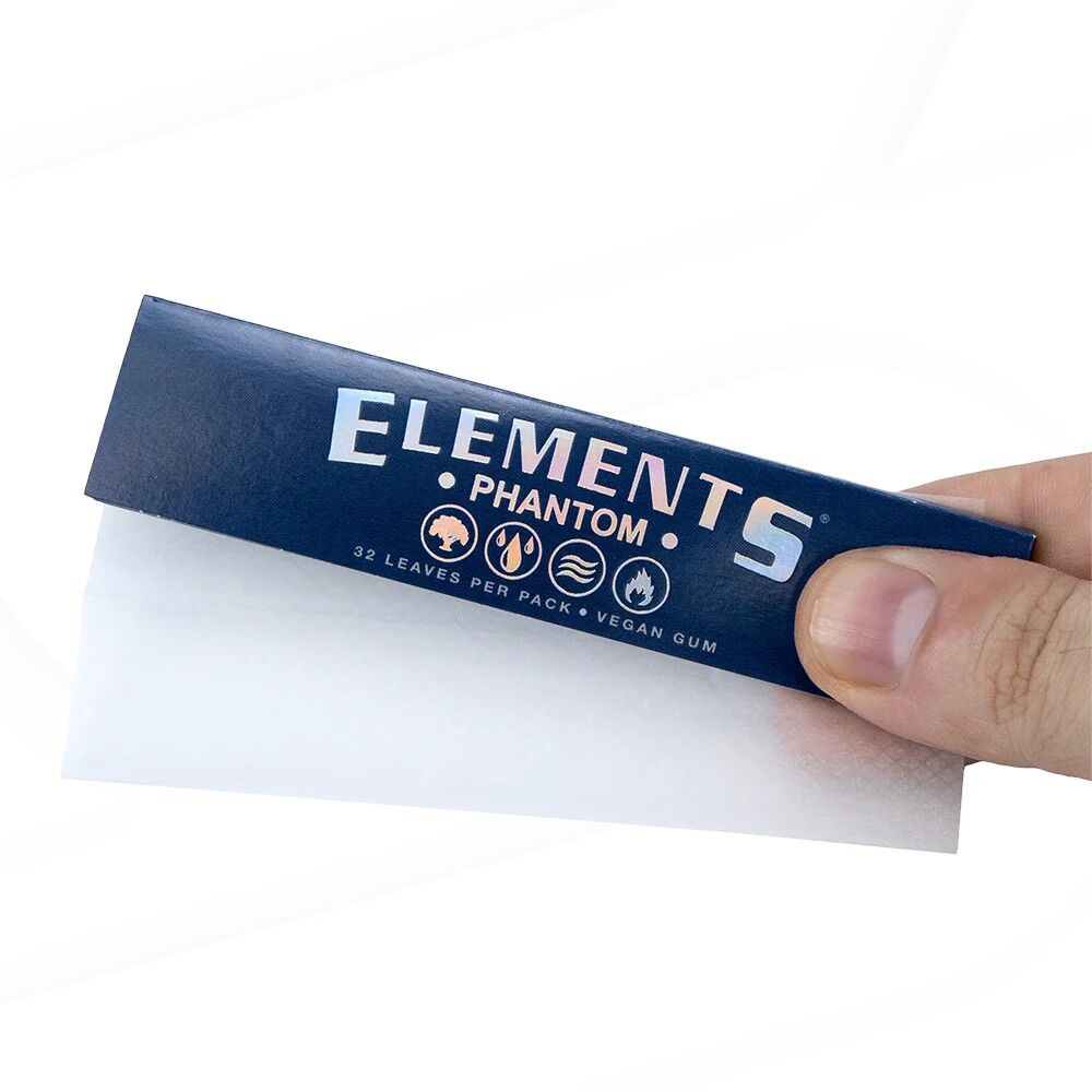 1 x Elements Phantom King Size Rolling Paper Vegan Gum - 32 Leaves