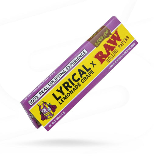 RAW x Lyrical Lemonade Grape Organic Hemp King Size Wide Smoking Papers