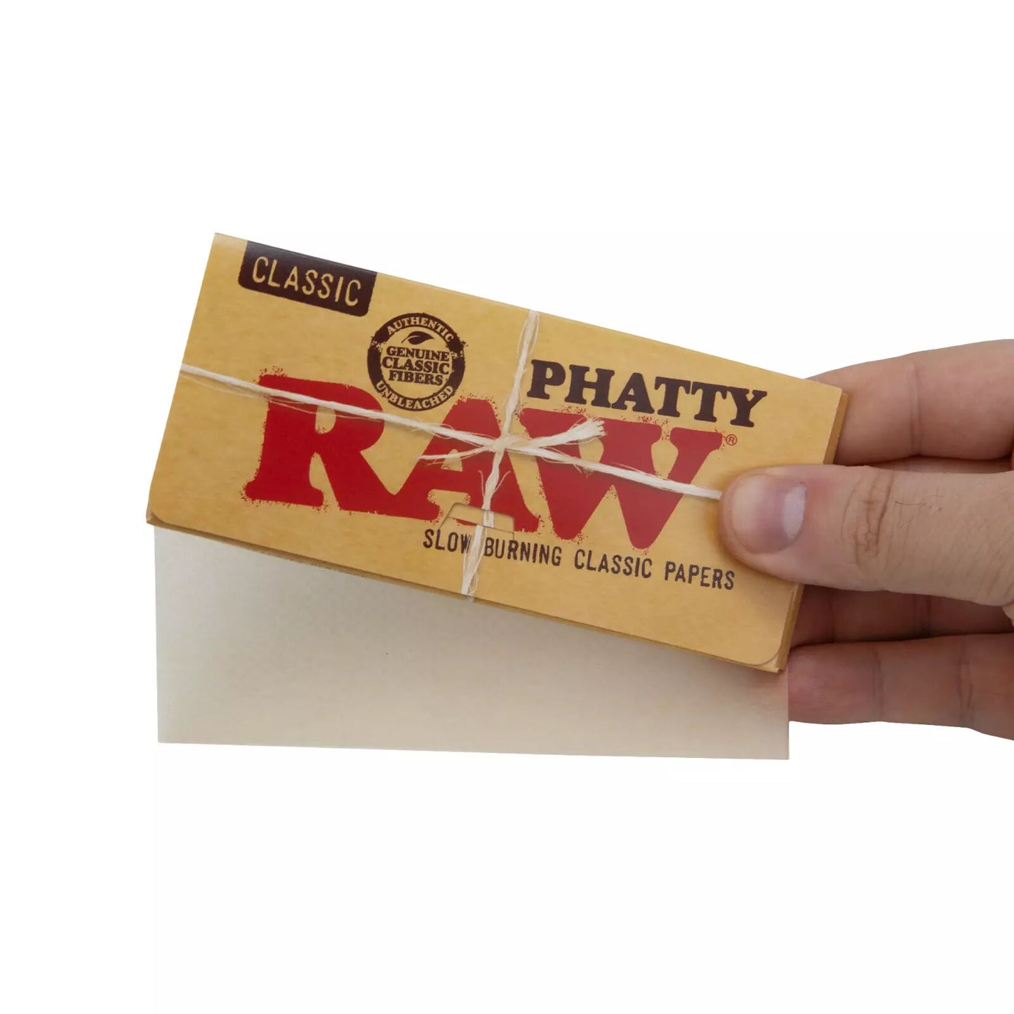 1 x RAW Classic Phatty Creaseless Rolling Paper Slow Burning Papers - 32 Leaves