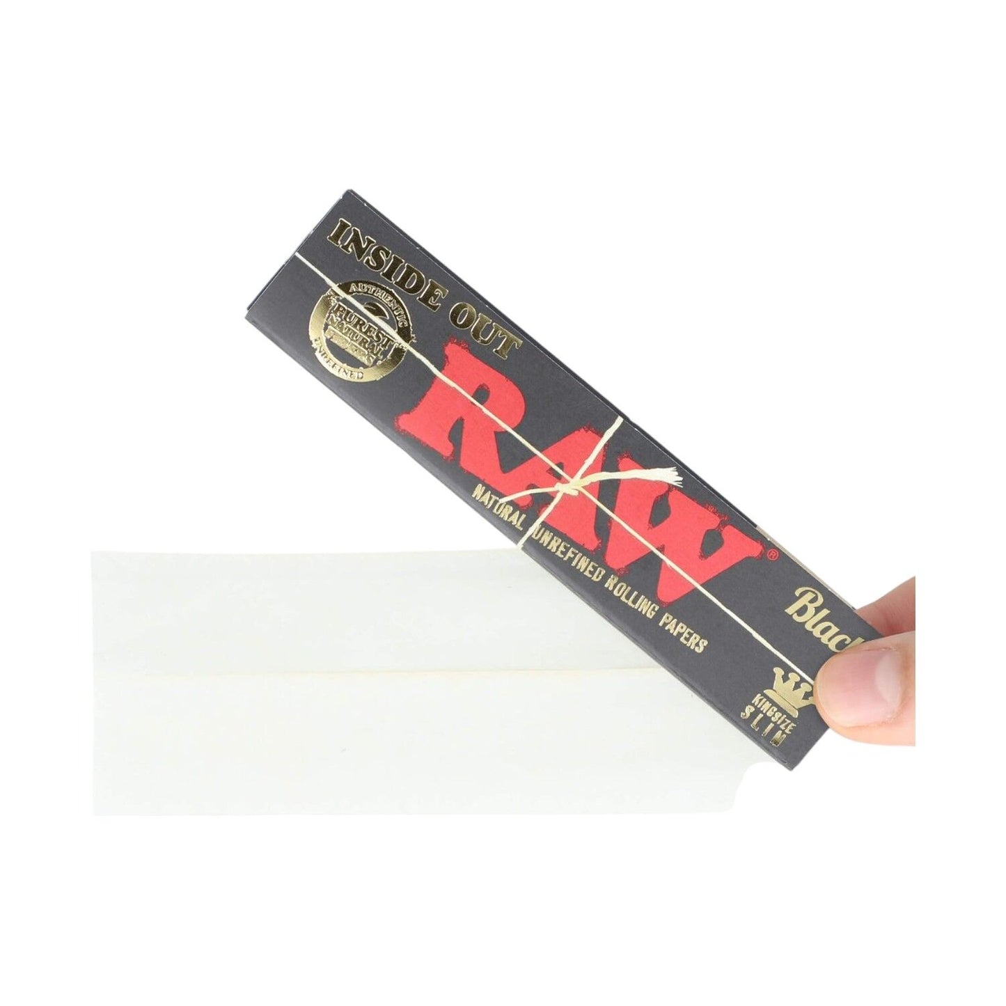 RAW Black Inside Out King Size Slim Rolling Papers for Backrolling