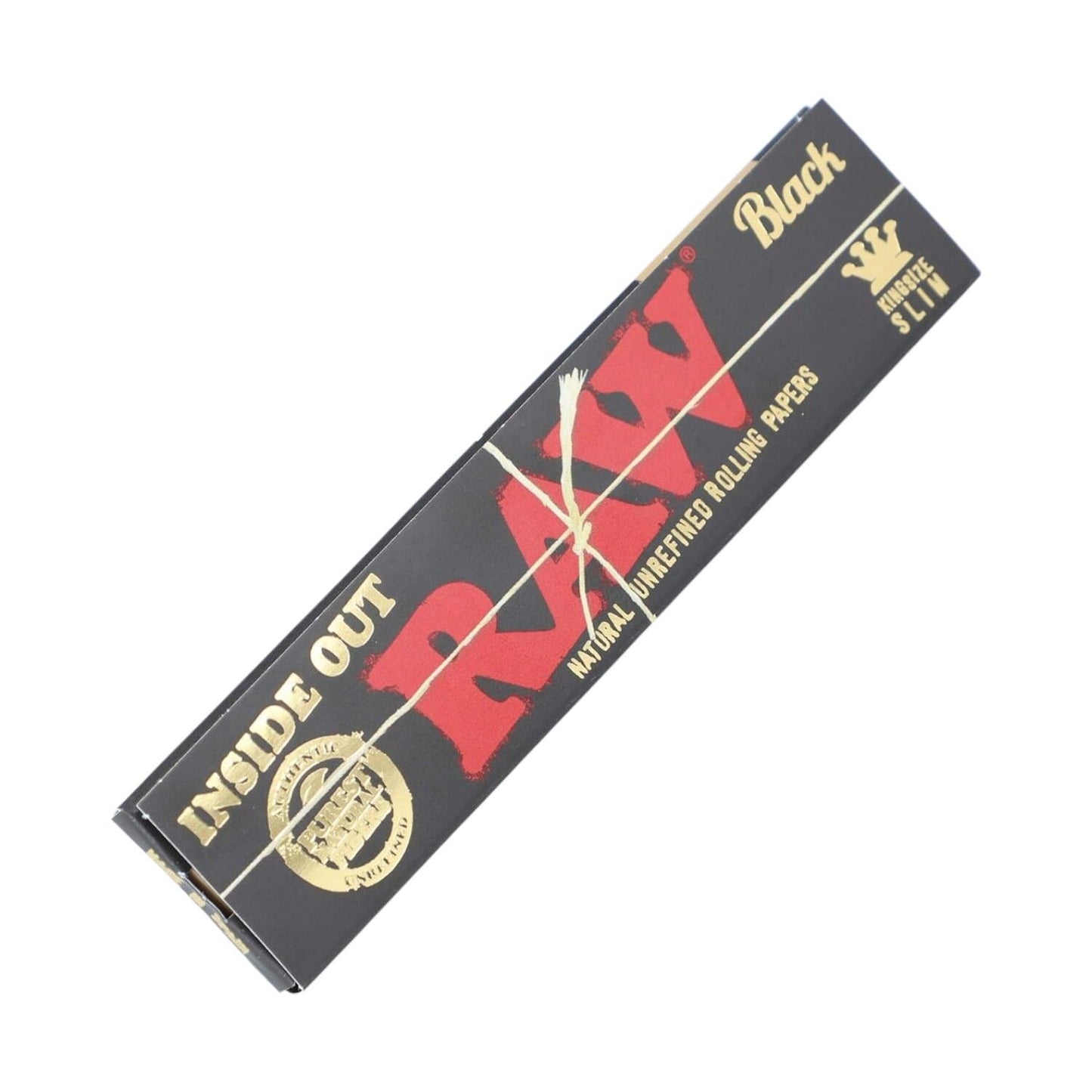 RAW Black Inside Out King Size Slim Rolling Papers for Backrolling